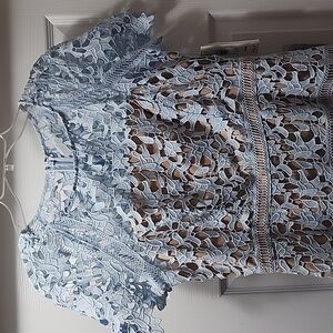 Eliza J Light Blue Lace Dress